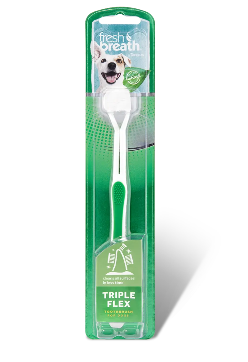 TropiClean Fresh Breath Triple Flex Toothbrush for Small Dogs