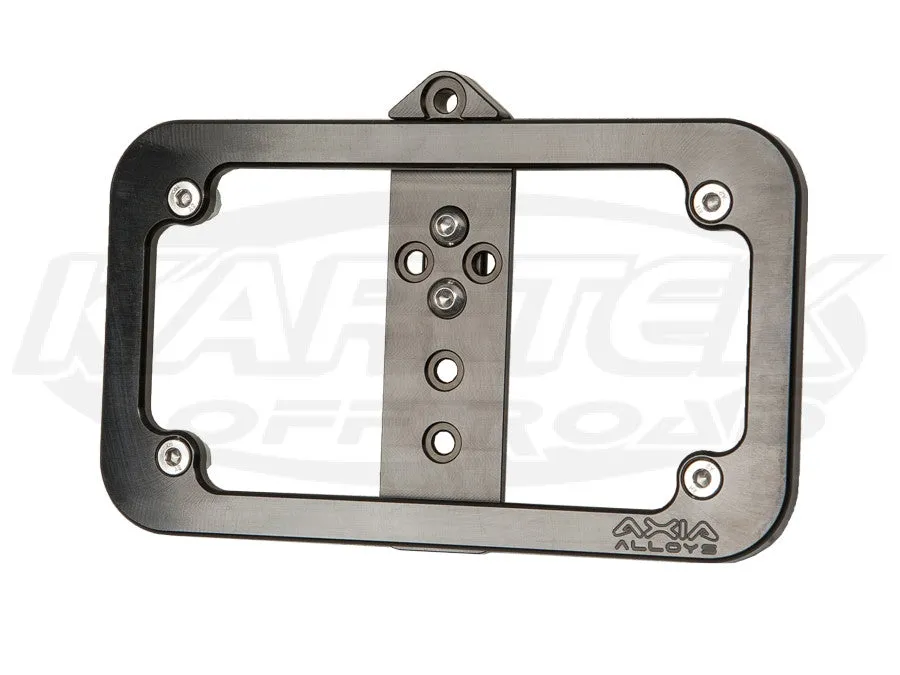 Tube Mounted LED License Plate Frame Black