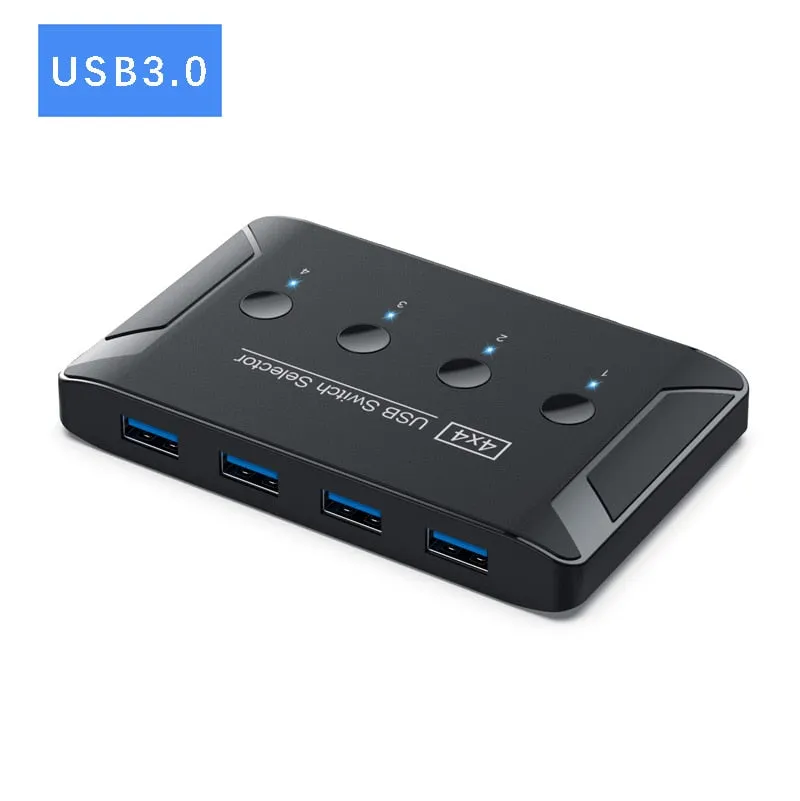 USB Switch KVM  USB 3.0  Switcher with Extender 4 Computers Share 4PCS 3PCS 2PCS USB Ports for Keyboard Mouse Printer U Disk