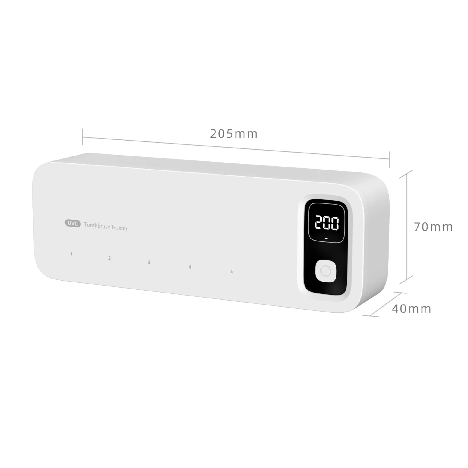 UVC Toothbrush Sterilizer Wall-Mounted Family Holder with USB Charging & Fan Drying | S138