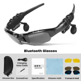 VICTGOAL Cycling Bluetooth Sports Glasses Polarized Men's Sunglasses For Bicycle Eyewear MTB Road Bike Earphone Smart Eyeglasses