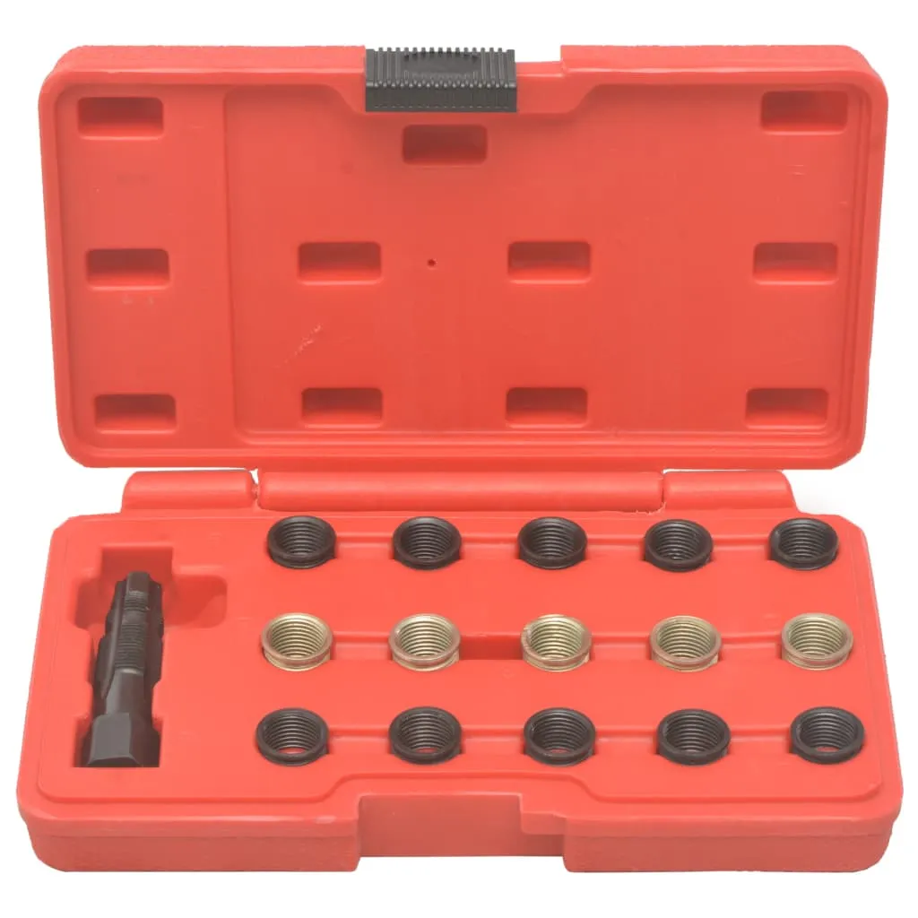 vidaXL 16 Piece Spark Plug Thread Repair Tool Kit M14x1.25