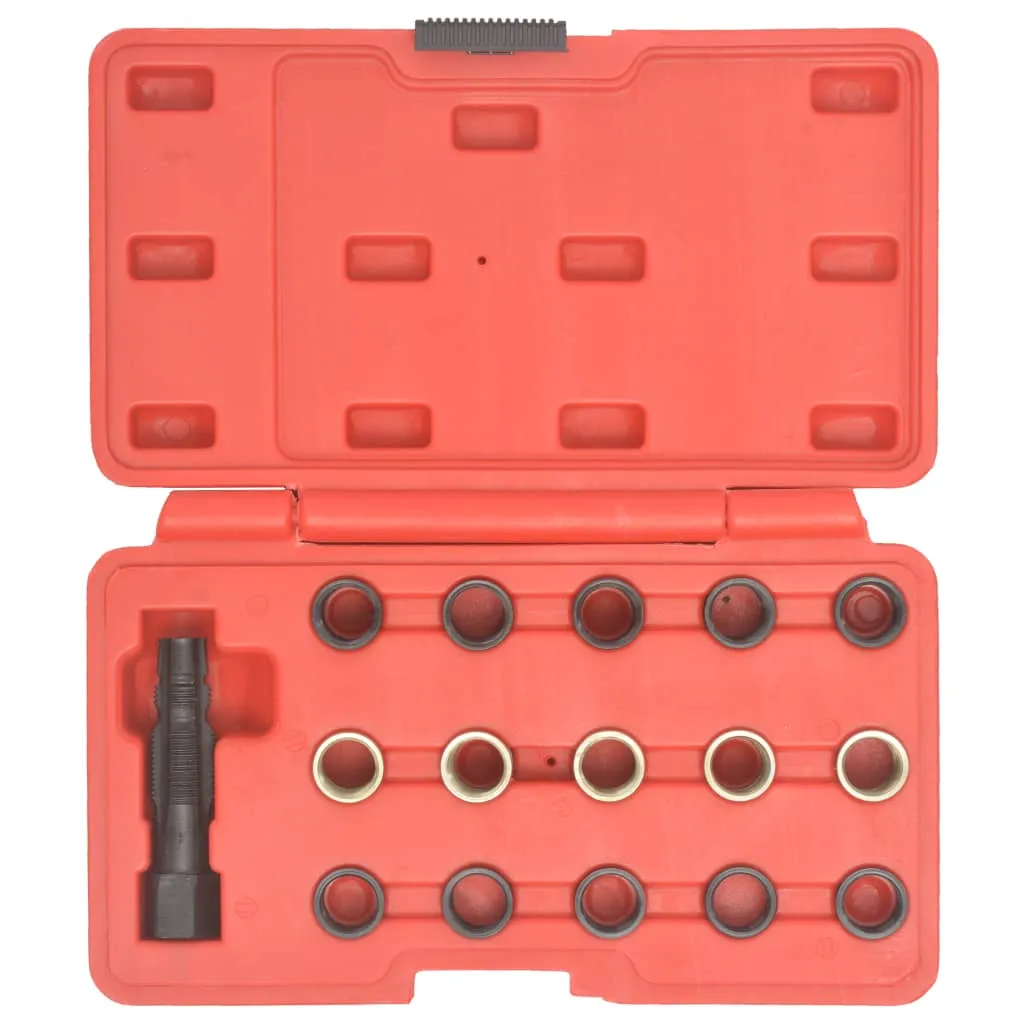 vidaXL 16 Piece Spark Plug Thread Repair Tool Kit M14x1.25