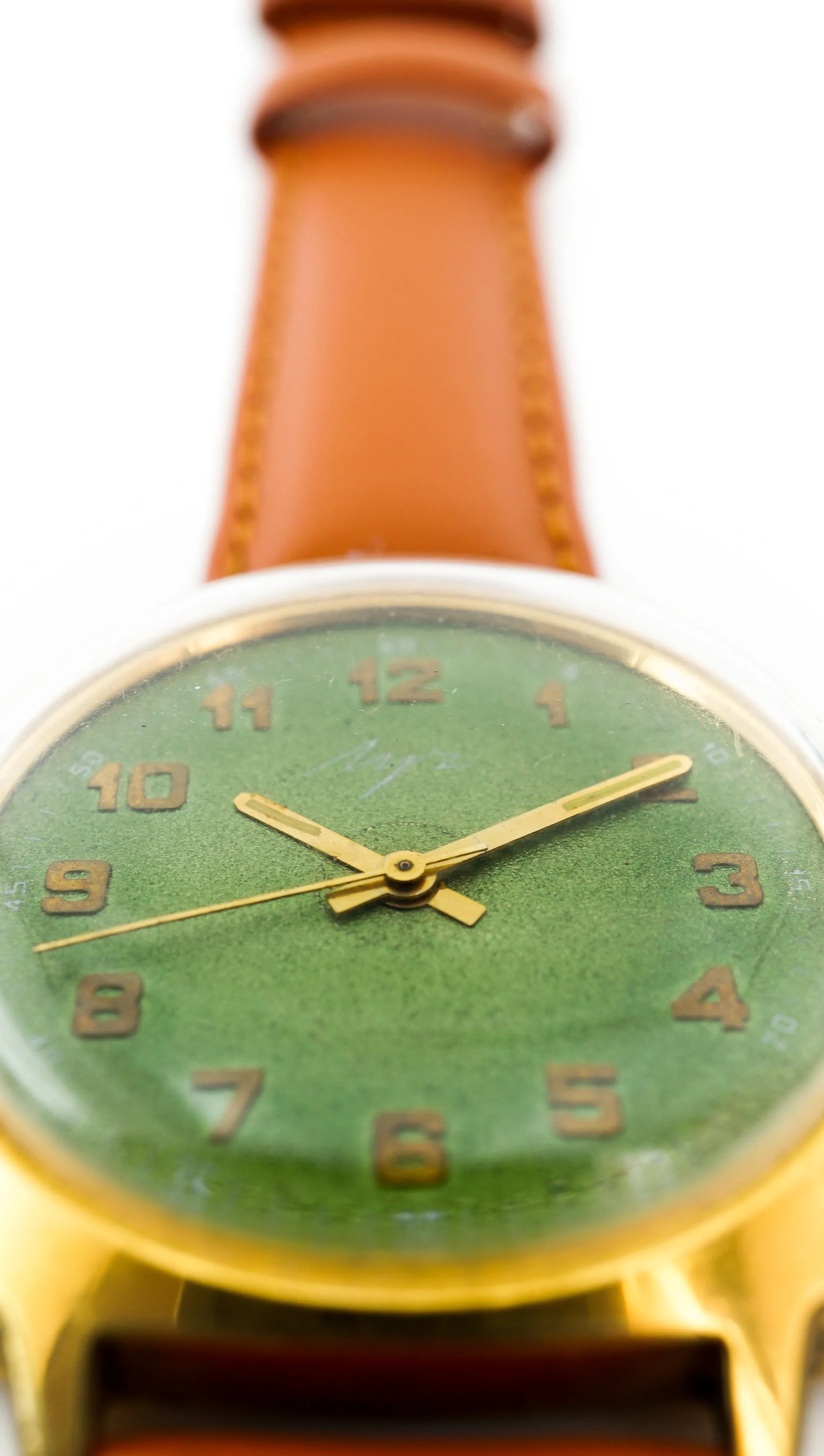 Vintage soviet watch Luch 2209 green dial 23 jewels, rare green dial