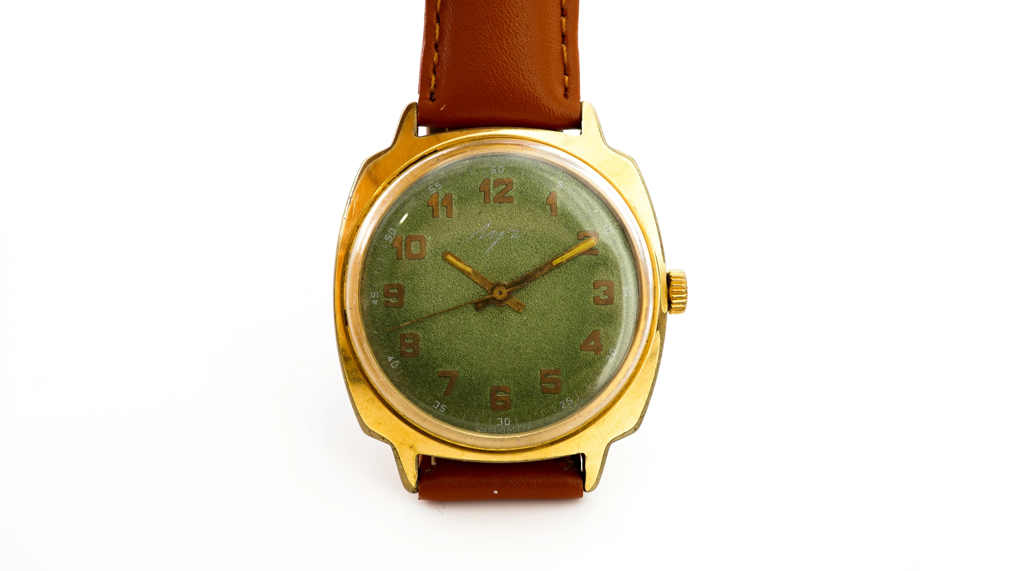 Vintage soviet watch Luch 2209 green dial 23 jewels, rare green dial