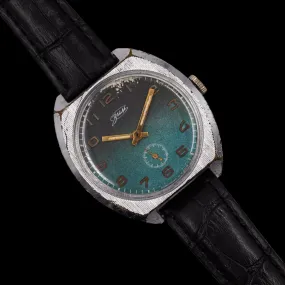 Vintage ZIM Pobeda 2602 emerald dial Soviet mechanical men's casual watch