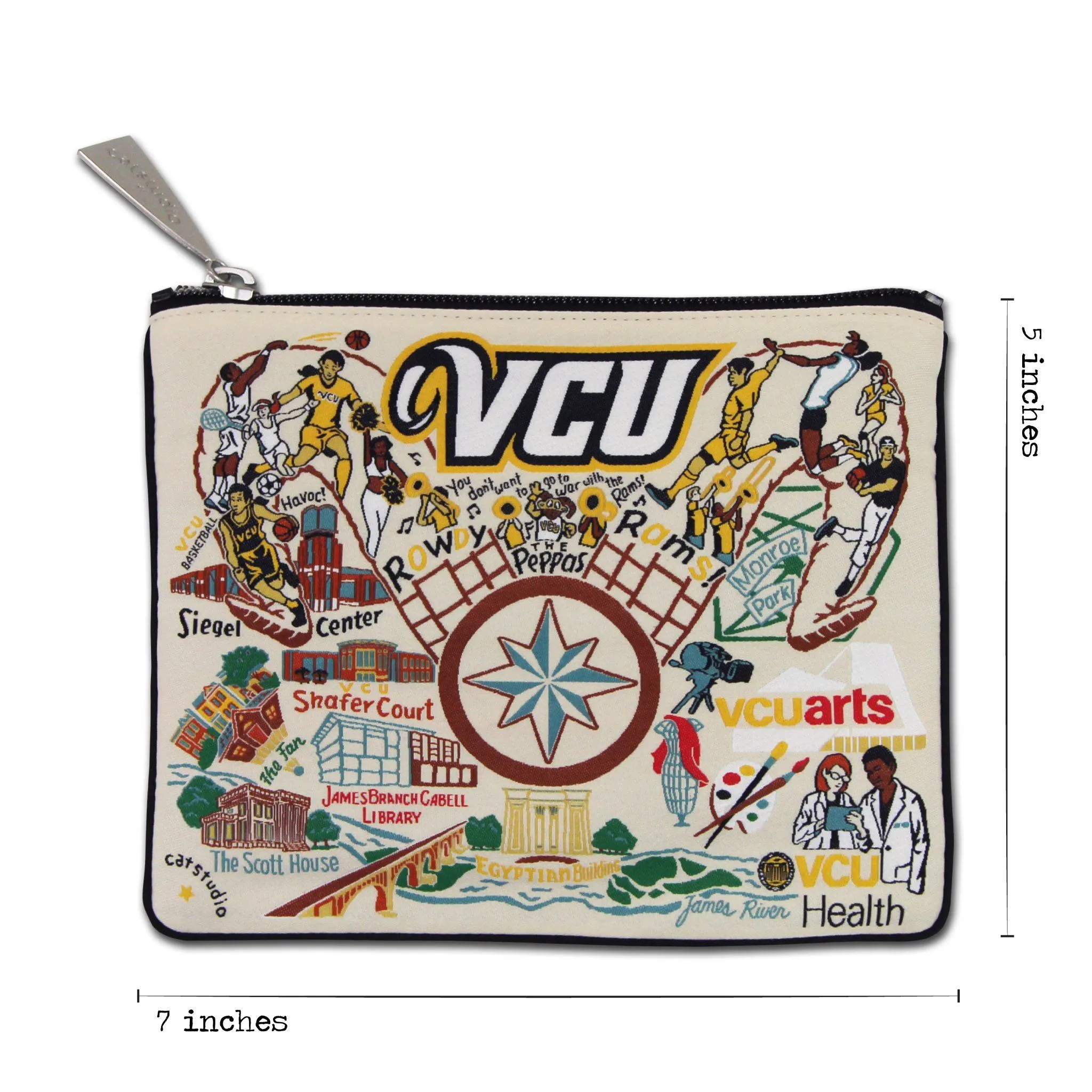 Virginia Commonwealth University (VCU) Collegiate Zip Pouch