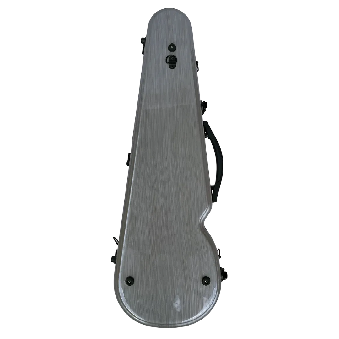 Vivo Polycarbonate Shaped Violin Case 3/4 Brushed Silver