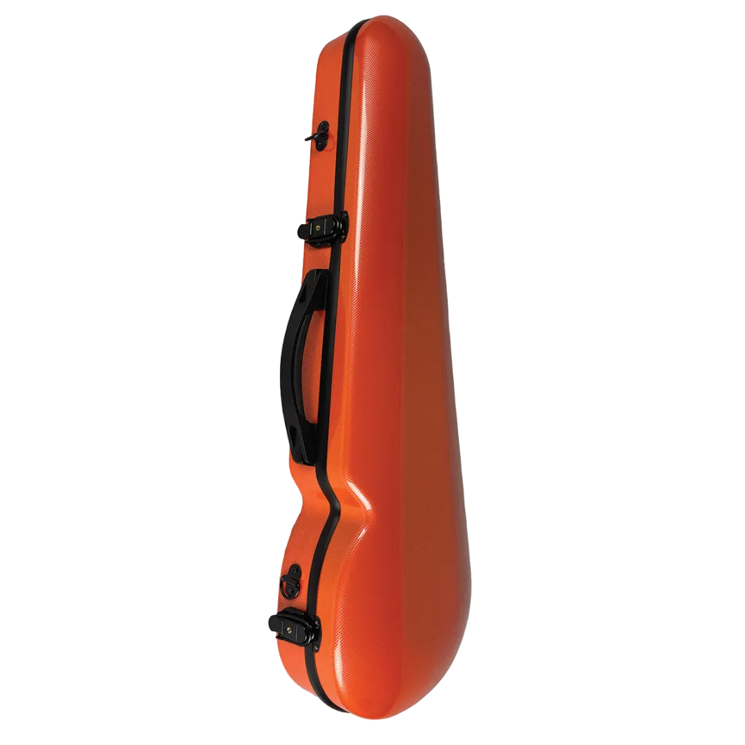 Vivo Polycarbonate Shaped Violin Case 4/4 Textured Orange