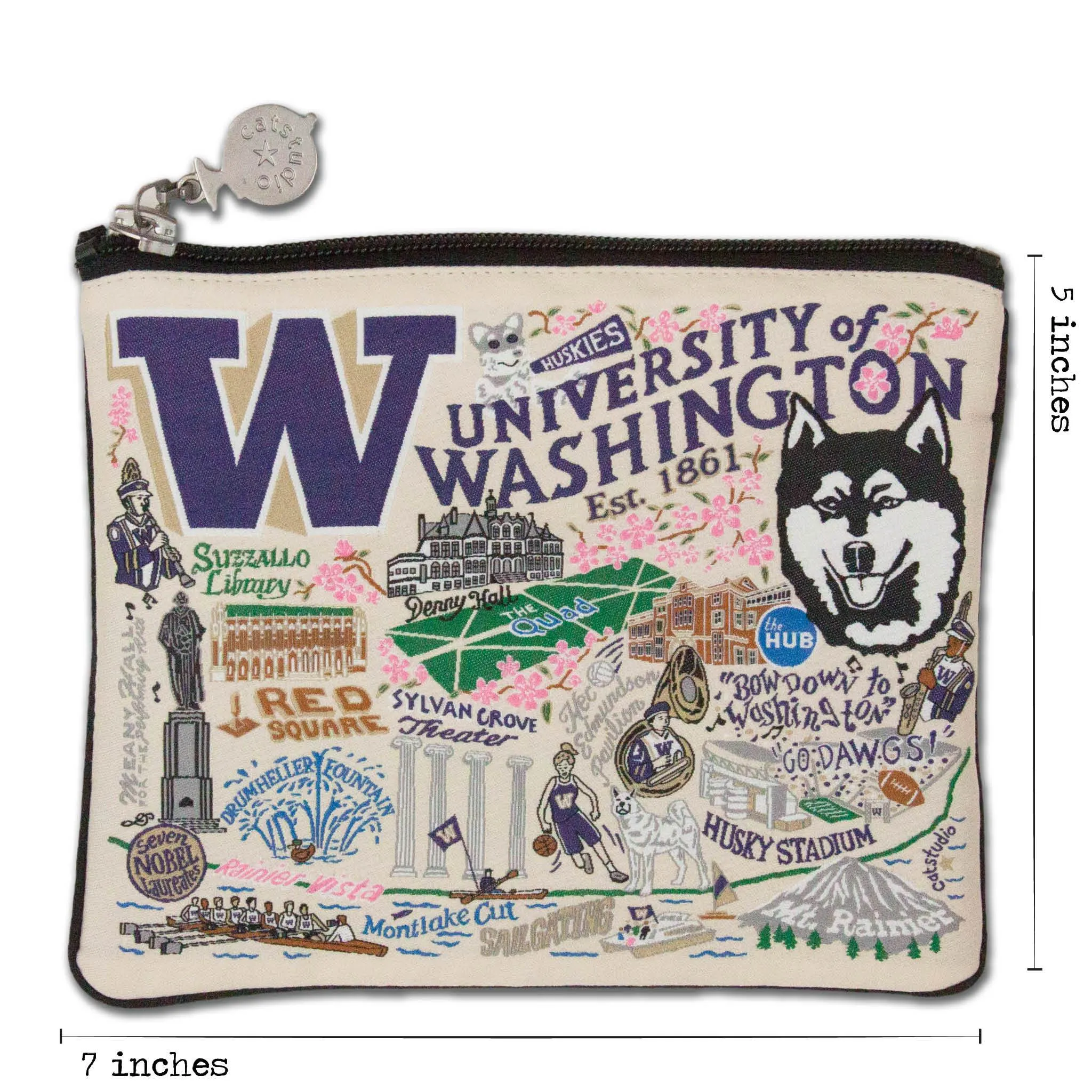 Washington, University of Collegiate Zip Pouch