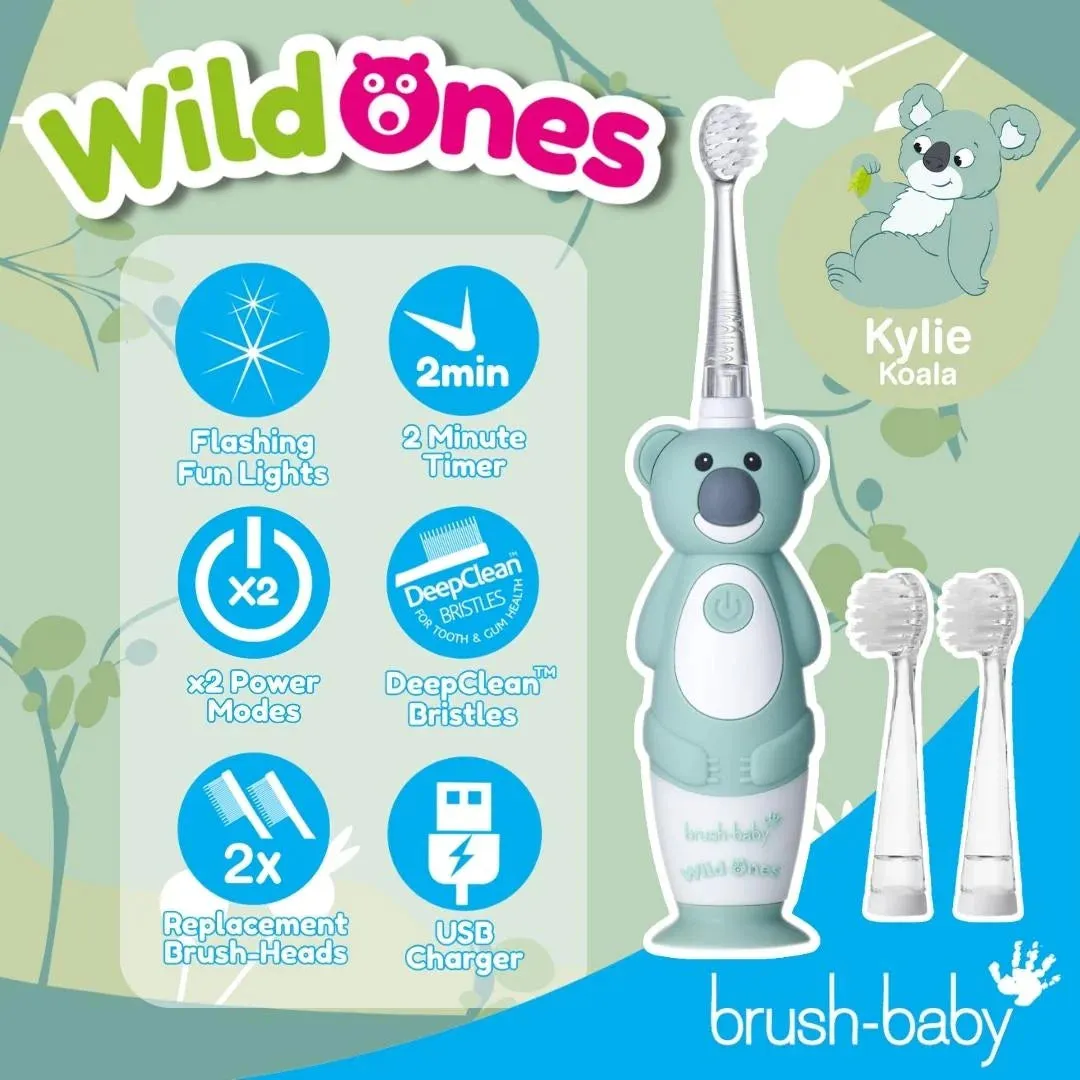 WildOnes™ Koala Kids Electric Rechargeable Toothbrush and WildOnes Applemint Toothpaste