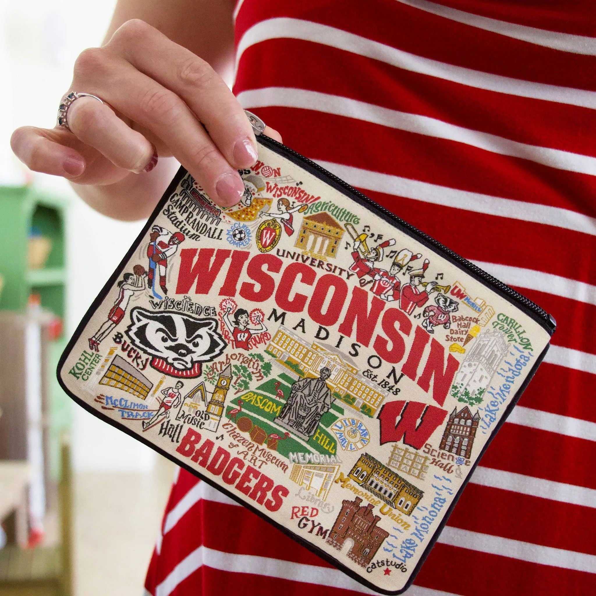 Wisconsin, University of Collegiate Zip Pouch