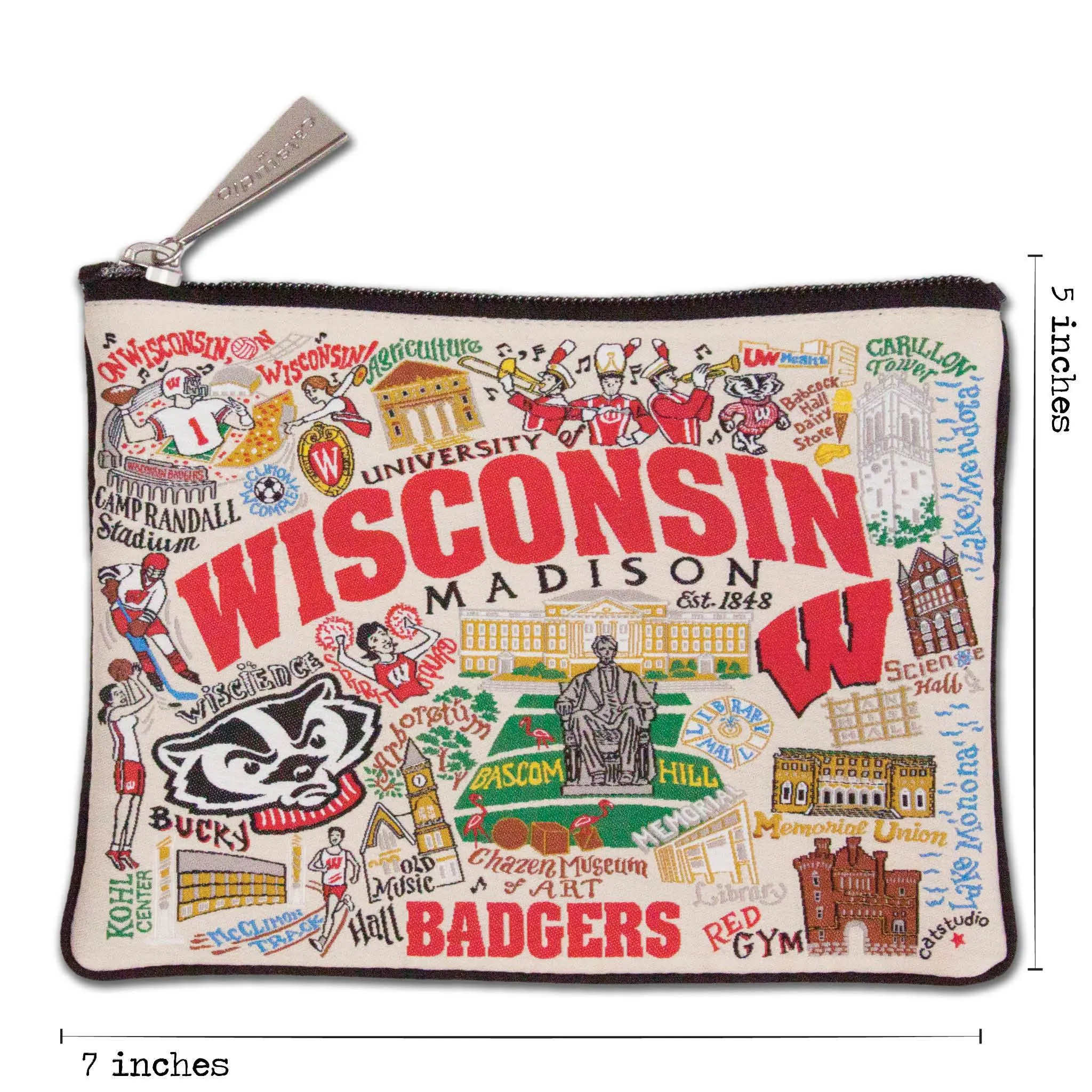 Wisconsin, University of Collegiate Zip Pouch