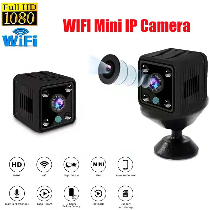 X6 Mini Wifi Ip Camera Hd 1080P Wireless Security Surveillance Micro Cam Nachtzicht Smart Home Sport Monitor Gebouwd-In Batterij