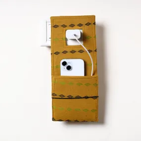 Yellow - Jacquard Weave Cotton Mobile Charging Holder