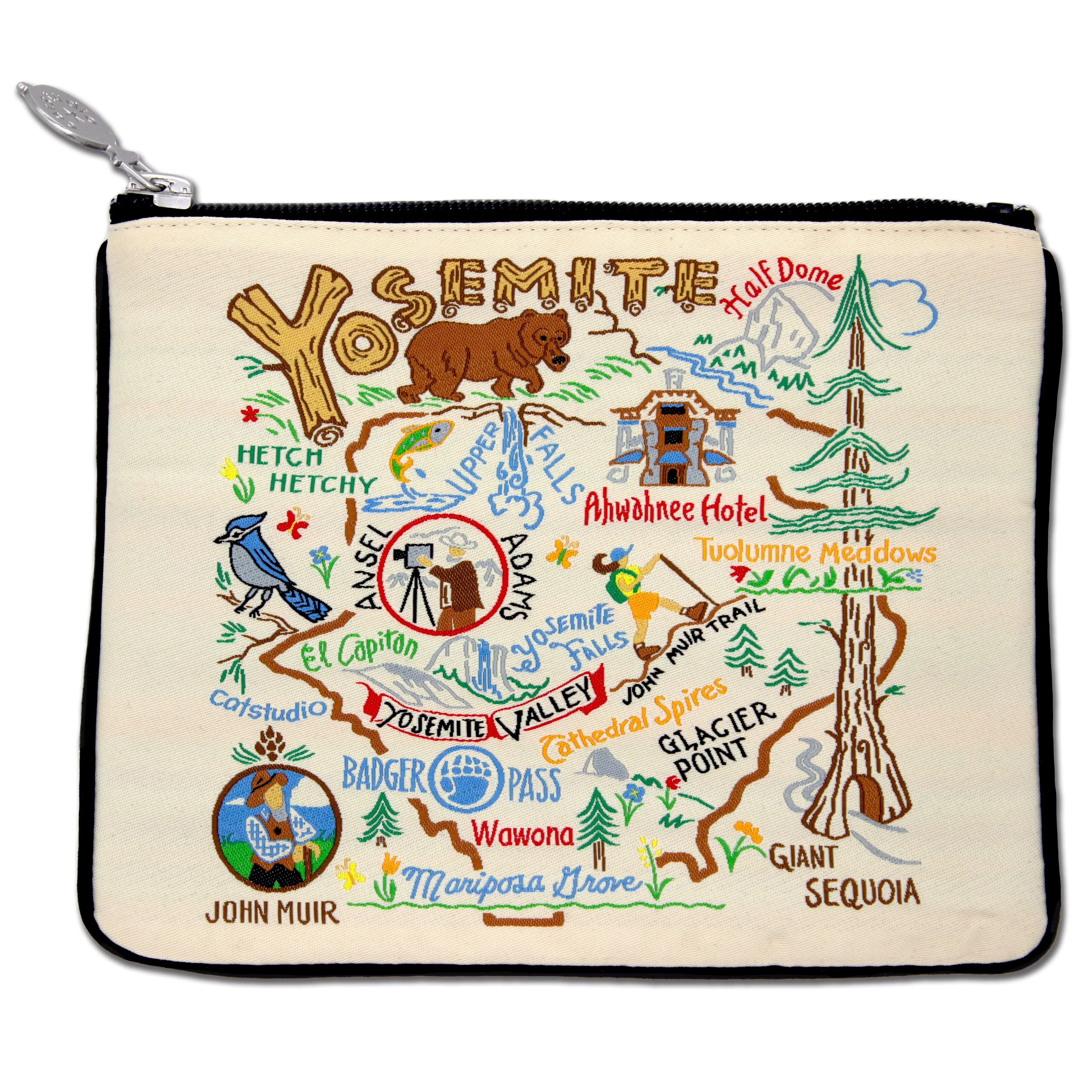 Yosemite National Park Zip Pouch - Natural