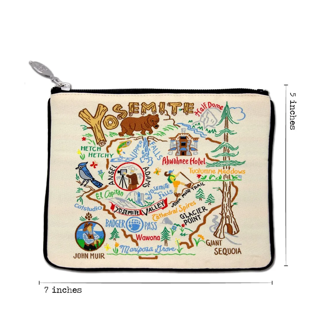 Yosemite National Park Zip Pouch - Natural