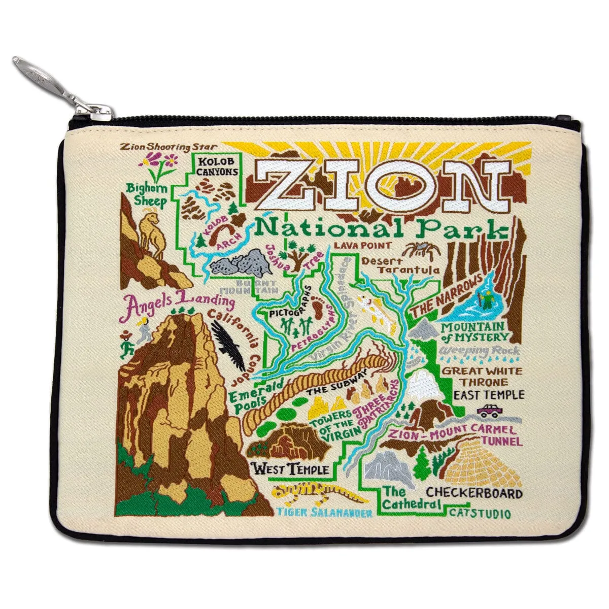 Zion National Park Zip Pouch - Natural